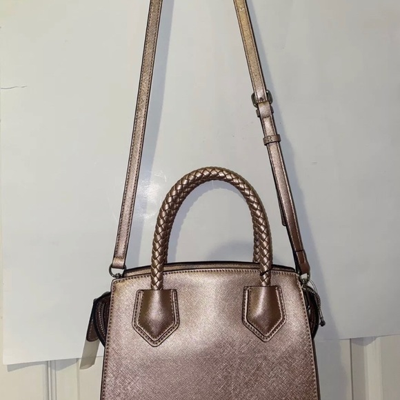 New Rose Gold GUESS Purse Satchel Hand Bag NWT Crossbody Ocean View SF824105 - Picture 7 of 9